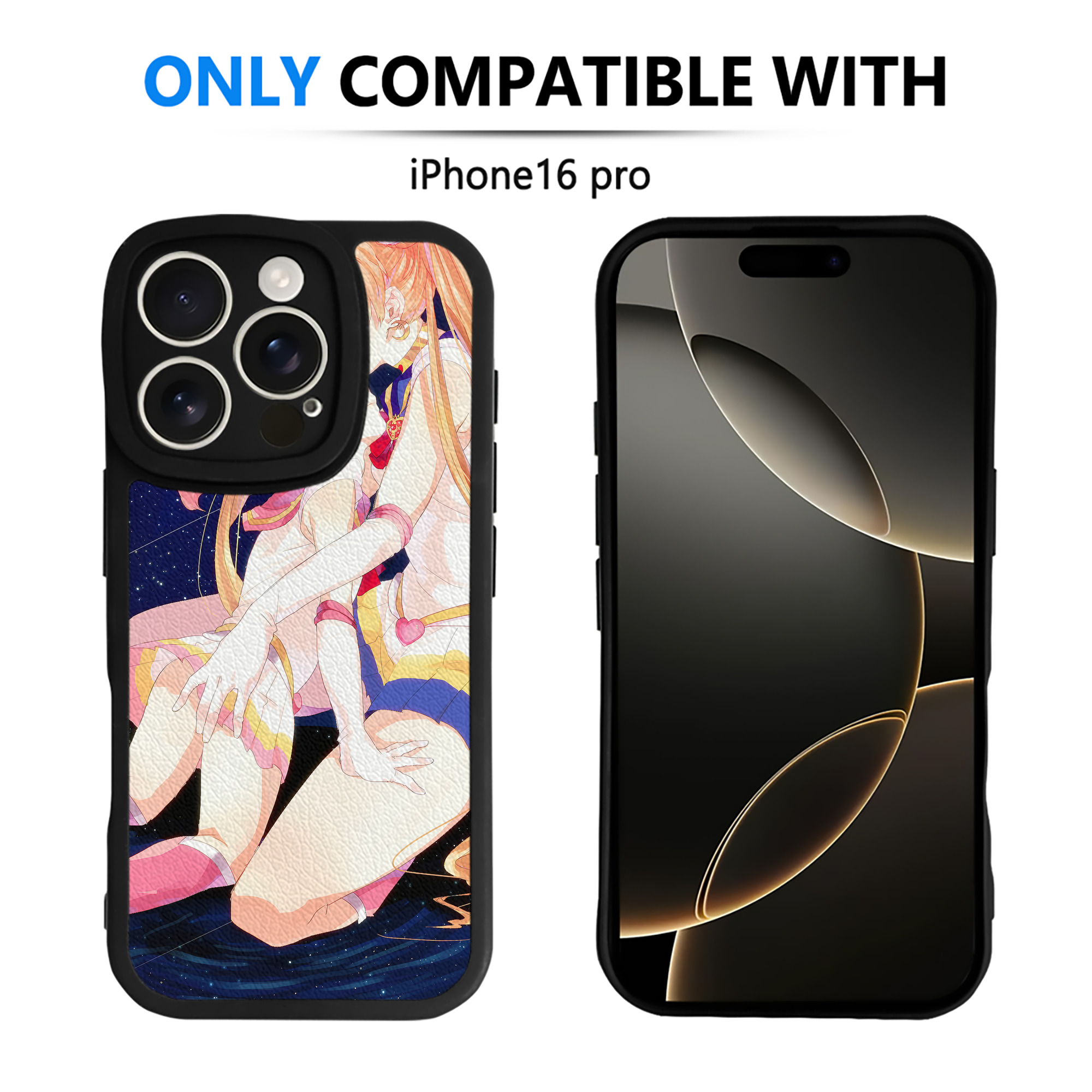 （画像用） 美少女戦士セーラームーン Sailor Moon 【iPhone 16シリーズ対応】シリコンスマホケース（レザー調） 材質：シリコン